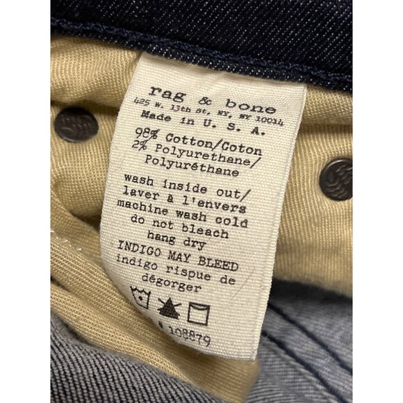 Rag & Bone Intermix Women's Jeans Skinny Indigo Blue Denim Dark Wash Size 30 - Picture 11 of 11